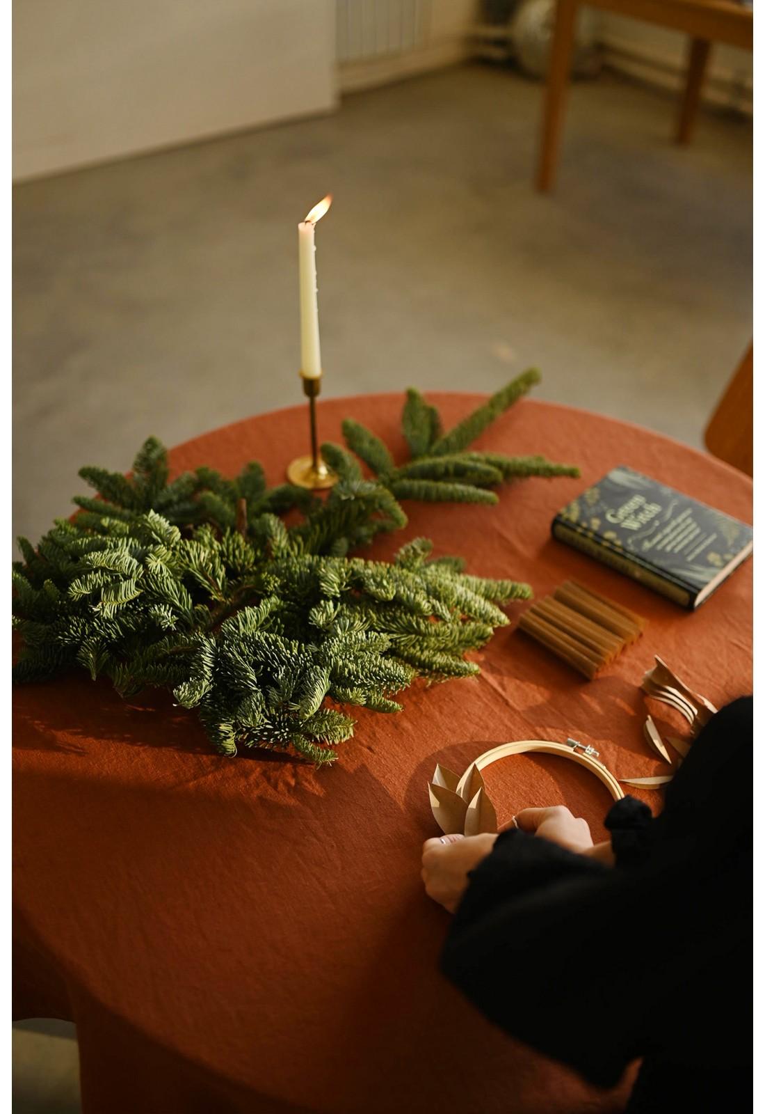 Terracotta (Burnt orange) Linen tablecloth Rectangle Square Wedding