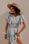 Muslin shorts with ruffles Cotton gauze fabric