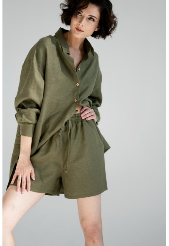 Womens khaki store dress shorts