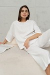 Linen 2-Piece Set: Loose T-Shirt and Pants