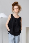 Linen Simple Tank Top - Sleeveless Loose Blouse