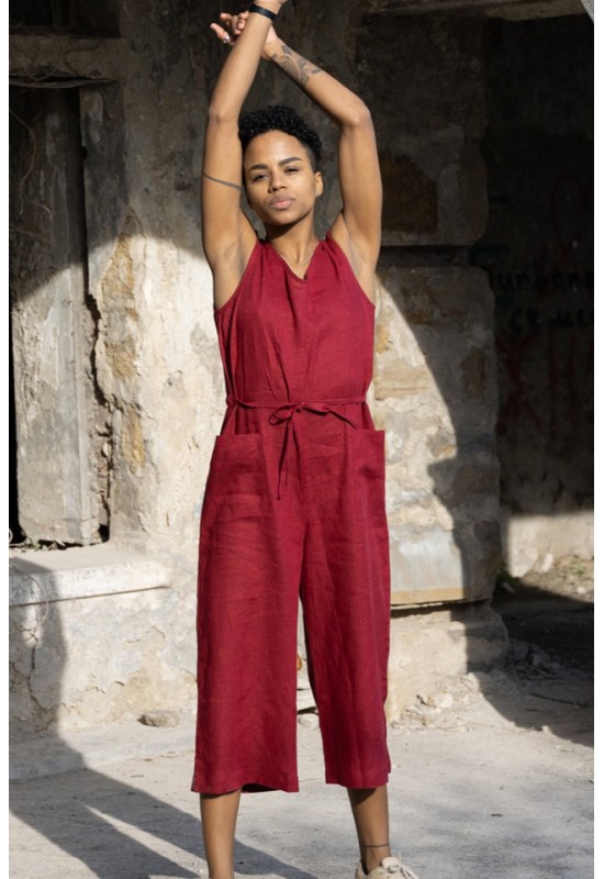 red jumpsuit outfit