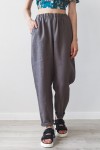 Stylish High Waist Linen Trousers with Elastic 