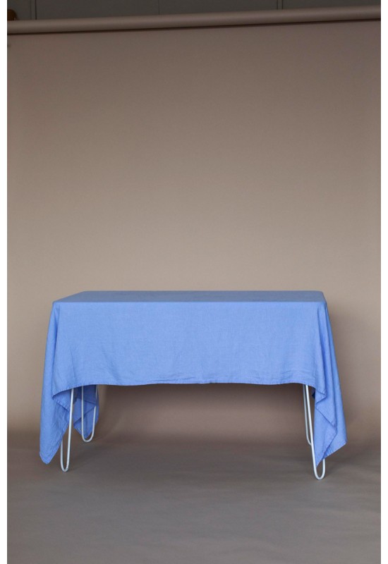 Light - Sky Blue Linen Tablecloth