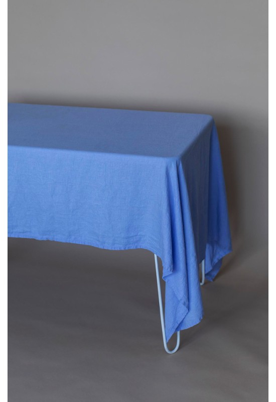 Light - Sky Blue Linen Tablecloth