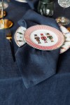 Dark Midnight Blue Linen Tablecloth