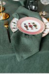 Dark - Emerald Green Linen Tablecloth