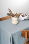 Light - Dusty Blue Linen Tablecloth