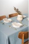 Light - Dusty Blue Linen Tablecloth