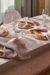 Dusty Pink - Wood rose - Mauve Linen Tablecloth 