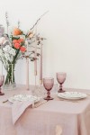 Dusty Pink - Wood rose - Mauve Linen Tablecloth 