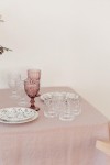 Dusty Pink - Wood rose - Mauve Linen Tablecloth 