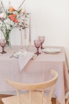 Dusty Pink - Wood rose - Mauve Linen Tablecloth 