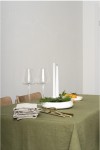 Dark Forest Green Linen Tablecloth