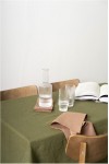 Dark Forest Green Linen Tablecloth