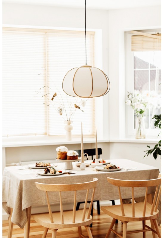 Natural Gray-Beige Linen Tablecloth