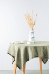 Olive -  Moss Green Linen Tablecloth