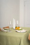 Olive -  Moss Green Linen Tablecloth