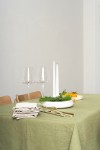 Olive -  Moss Green Linen Tablecloth