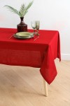 Red Linen Tablecloth