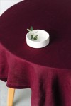 Dark Red Wine -  Maroon Linen Tablecloth 