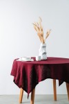 Dark Red Wine -  Maroon Linen Tablecloth 