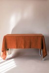 Terracotta -  Burnt orange Linen Tablecloth 