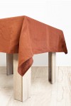 Terracotta -  Burnt orange Linen Tablecloth 