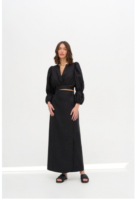 Ladies wrap hotsell maxi skirt
