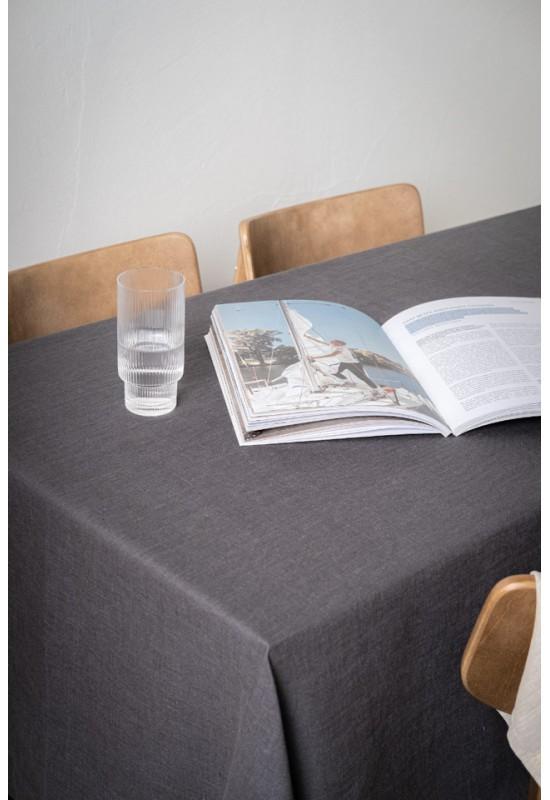 Dark Gray | Charcoal Linen Tablecloth 