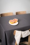 Dark Gray | Charcoal Linen Tablecloth 