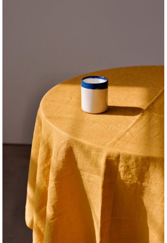 Mustard yellow | Amber linen tablecloth 