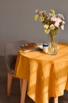Mustard yellow | Amber linen tablecloth 