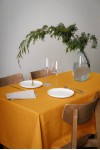 Mustard yellow | Amber linen tablecloth 