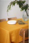 Mustard yellow | Amber linen tablecloth 