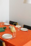 Orange Linen Tablecloth