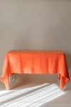 Orange Linen Tablecloth