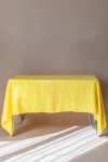 Yellow linen tablecloth