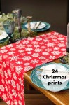 Waterproof Cotton table runner | Christmas prints 