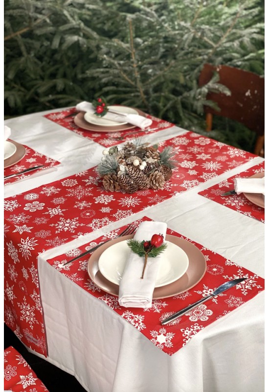 Waterproof Cotton table runner | Christmas prints 