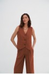  Linen Vest Top | High-Quality Waistcoat with Buttons