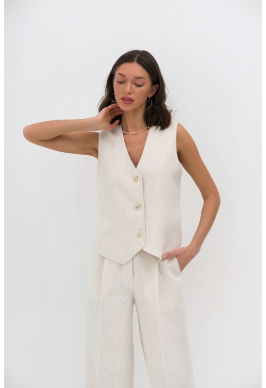 Linen vest top NADIA in various colors