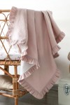 Ruffle Muslin Kids Blankets | Two-colors Throw