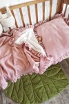 Ruffle Muslin Kids Blankets | Two-colors Throw