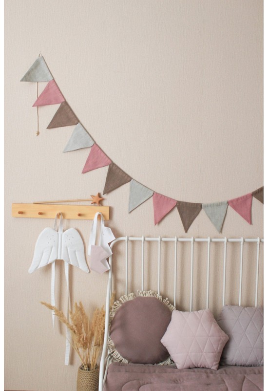 Linen bunting banner 