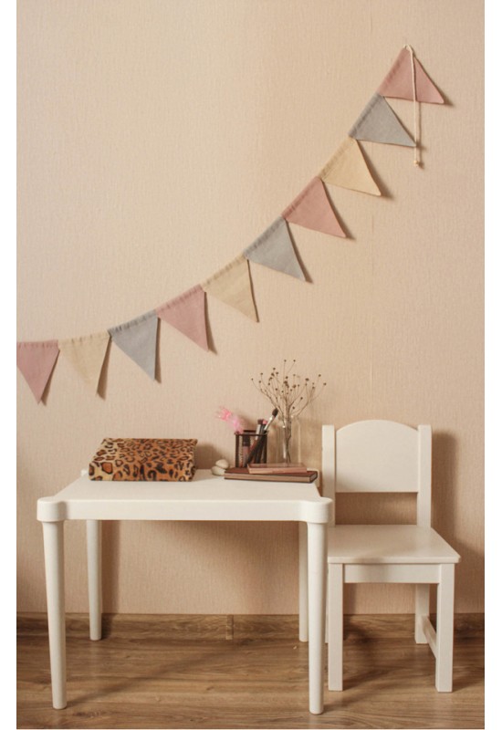 Linen bunting banner 