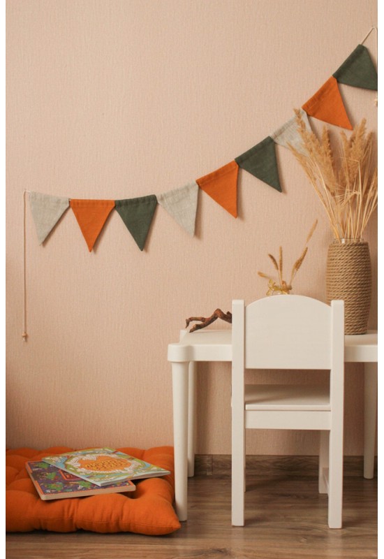 Linen bunting banner 