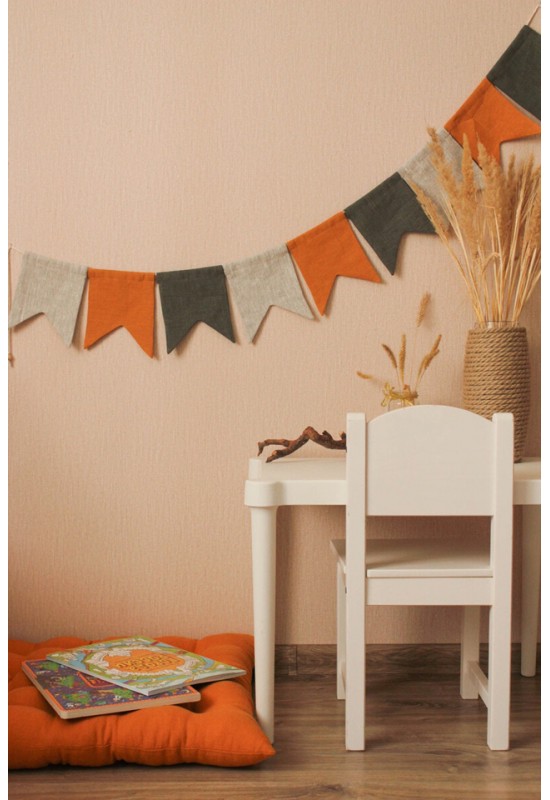 Linen bunting banner 