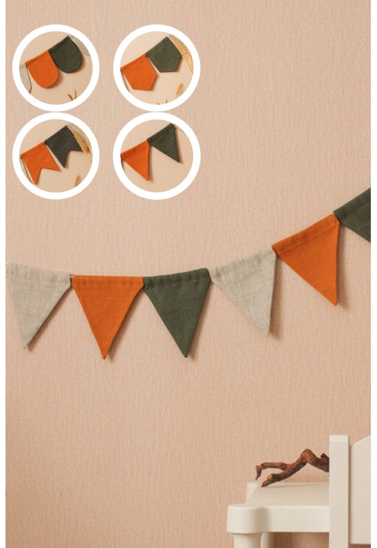 Linen bunting banner 