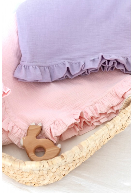 Ruffle Muslin Swaddle Blanket